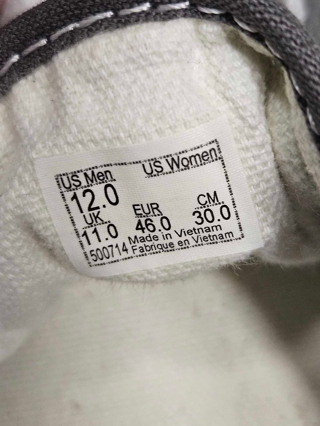 Men's shoes (grey Vans - size 12) - photo 3