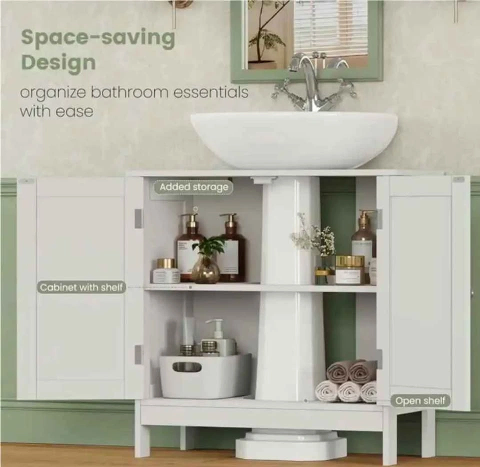 BRAND NEW Under Sink Storage Cabinet with 2 Doors and Shelf - Wh - photo 5