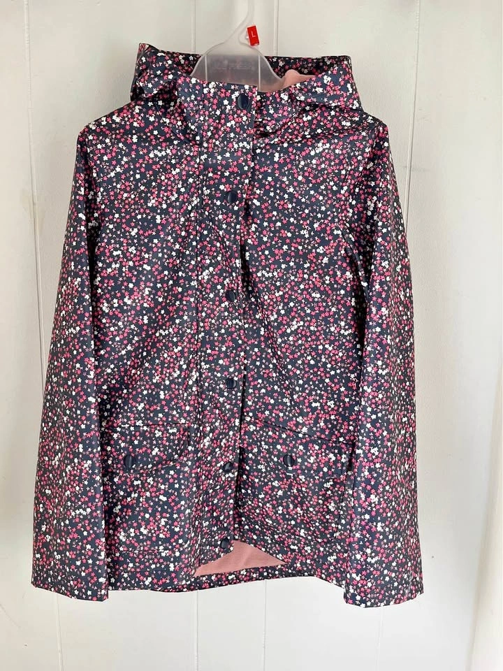 Joe Fresh Floral Kids Rain Jacket Size L (10-12)