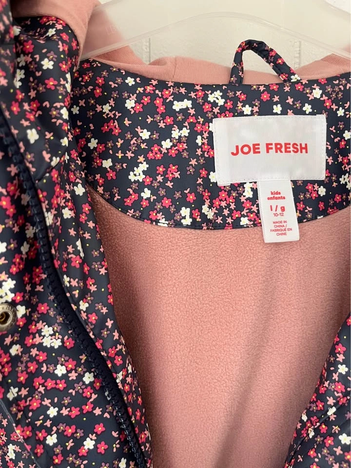 Joe Fresh Floral Kids Rain Jacket Size L (10-12) - photo 3