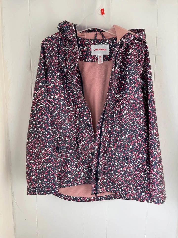 Joe Fresh Floral Kids Rain Jacket Size L (10-12) - photo 4