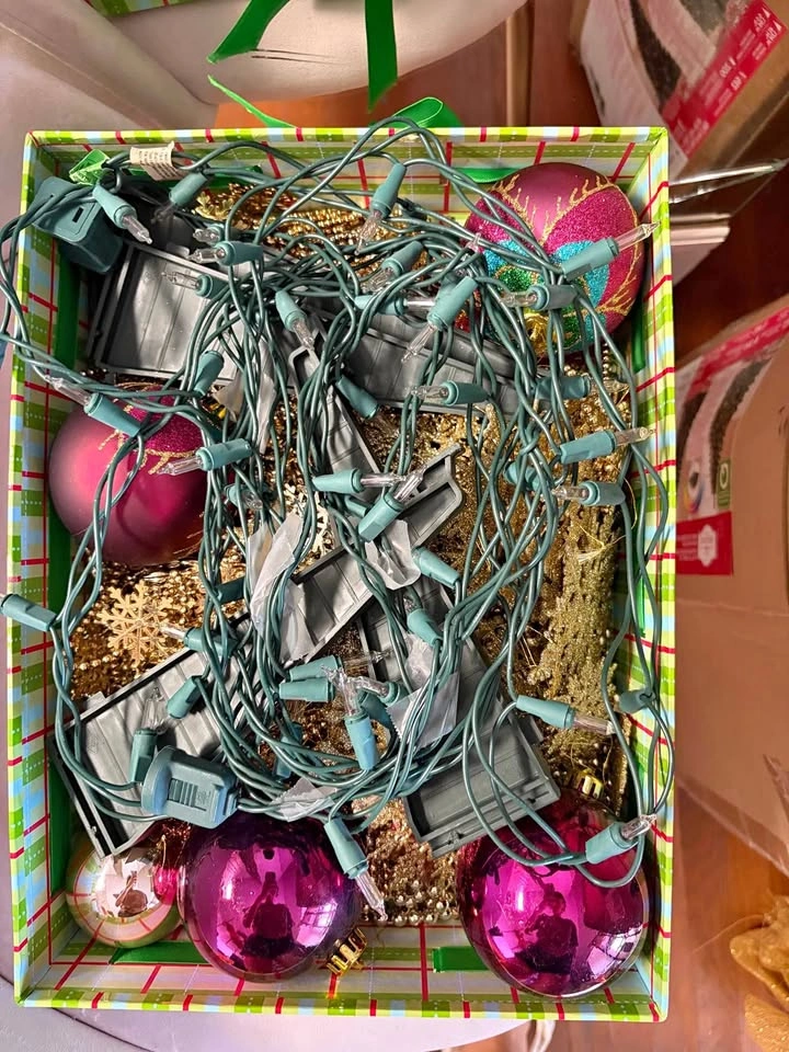 Pre-lit Christmas Tree and Ornaments