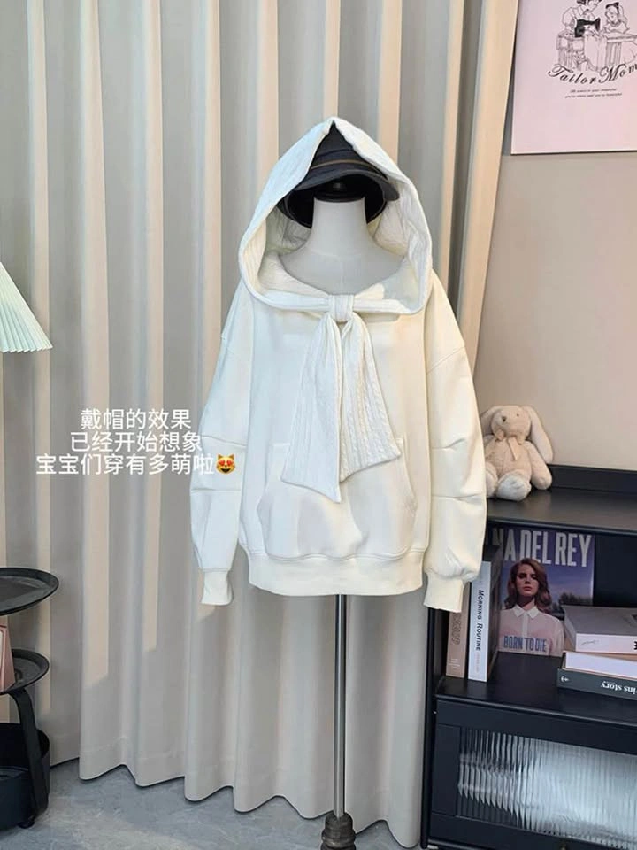 White Bow Hoodie - photo 2