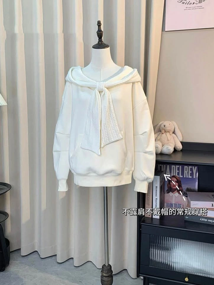 White Bow Hoodie - photo 3