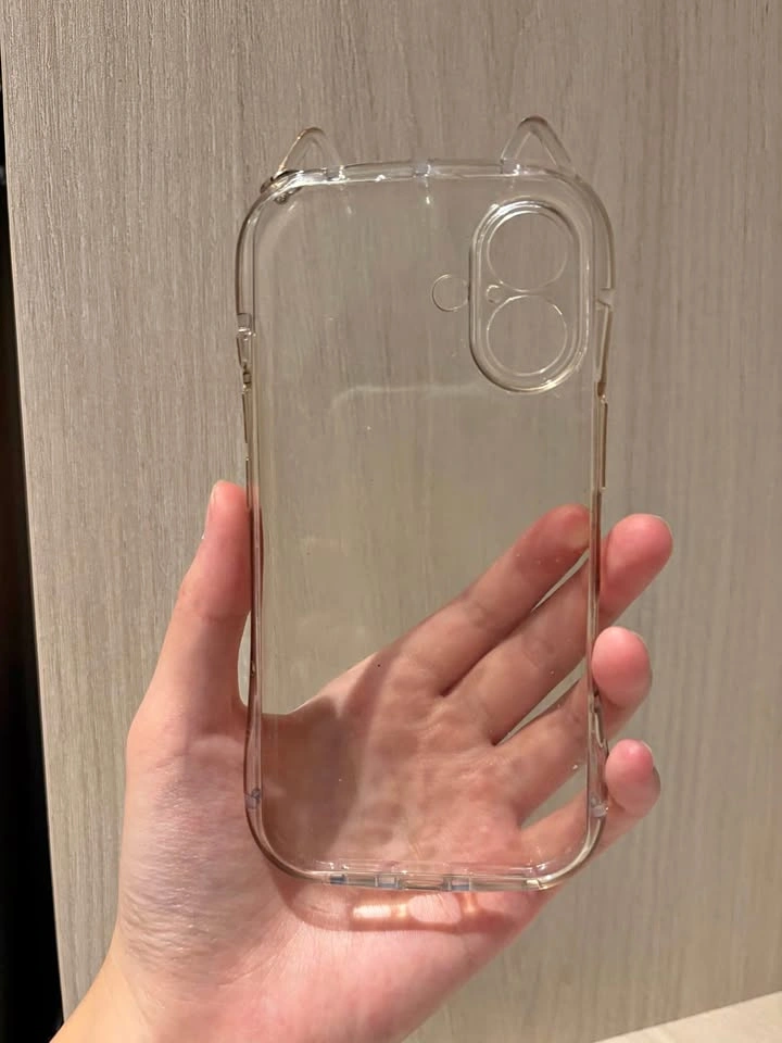 Clear IPhone 16 Cat Ears Phone Case