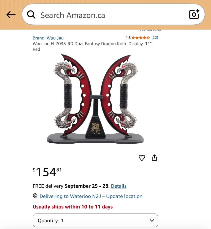 Pair of Fantasy Dragon Decorative Axes + Display Stand - photo 2