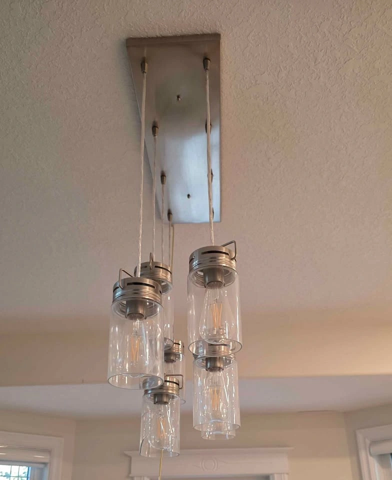 8-Light Mason Jar Pendant Chandelier - photo 2