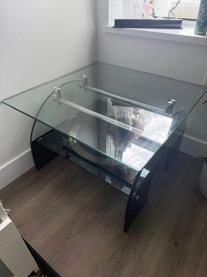 Modern Glass Coffee Table and End Table Set - photo 2