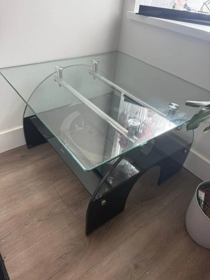 Modern Glass Coffee Table and End Table Set - photo 4