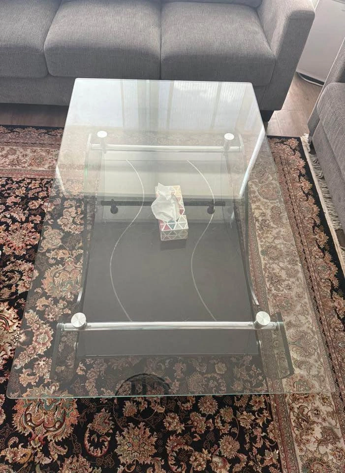 Modern Glass Coffee Table and End Table Set - photo 5