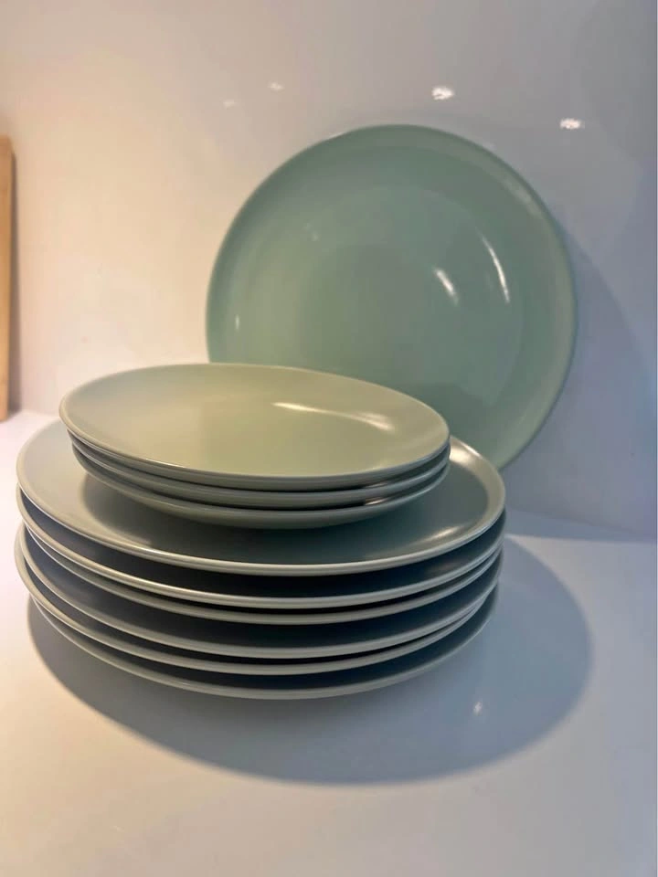 Sage Green Ceramic Plate Set
