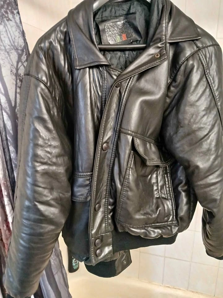 Men's Valentino Genuine Leather Varsity style 80s jacket XL