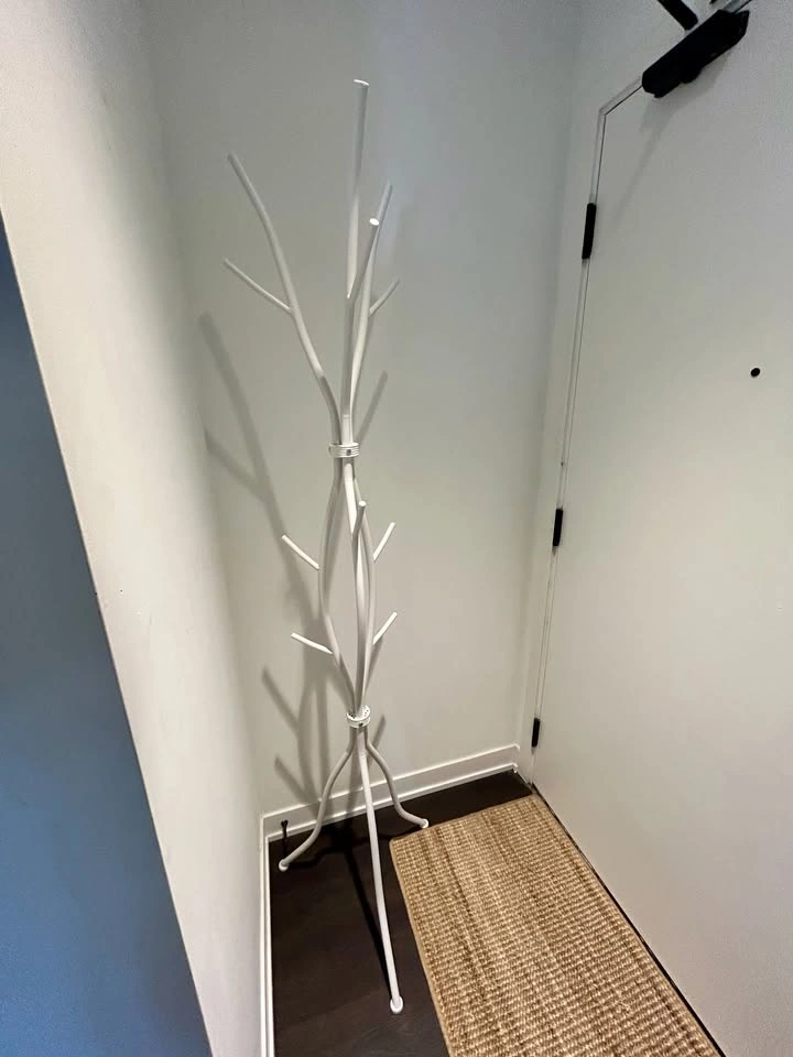Coat Rack / Hall Stand - Modern White Metal Tree - photo 2