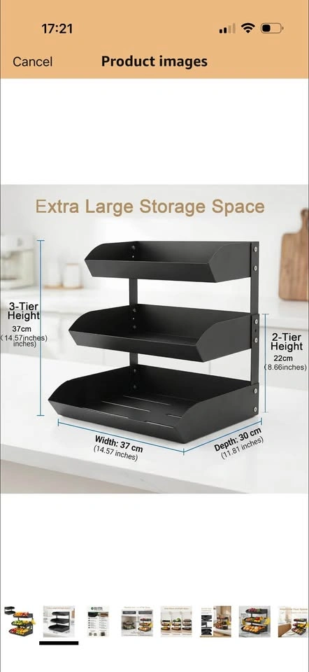 3-Tier Fruit Basket for Kitchen Counter - photo 2
