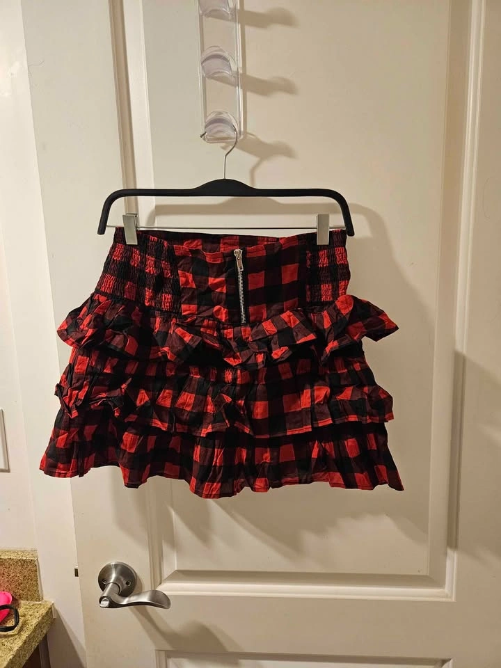 Medium Red Plaid Miniskirt - photo 3