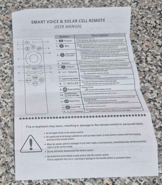Smart Voice & Solar Cell Remote - photo 4