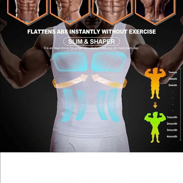 Men's Compression Body Shaper - Size M Black