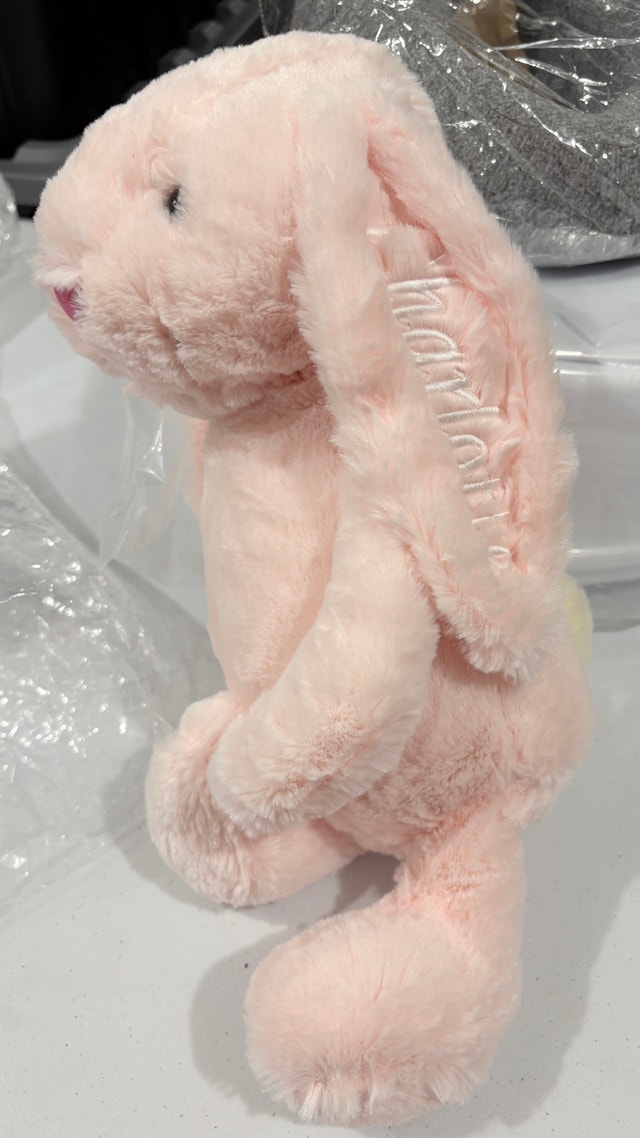 Plush Bunny-personalized with the name 'Charlotte’