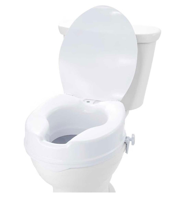 4" Raised Toilet Seat with Locking Mechanism