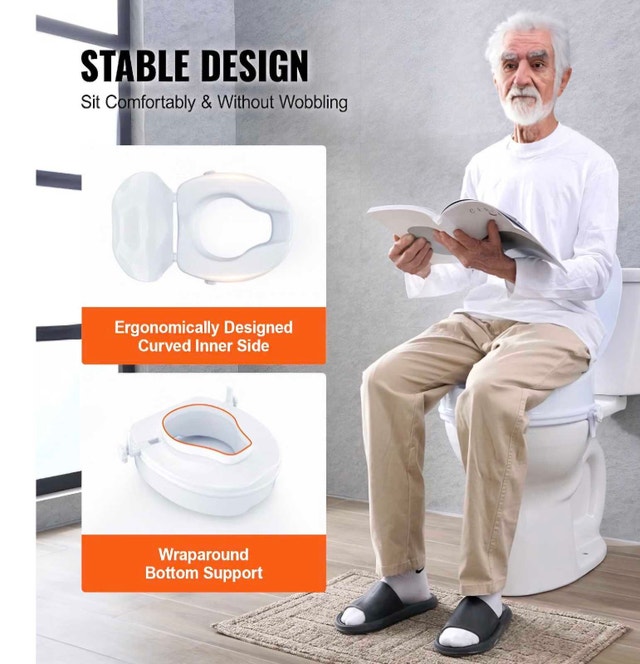 4" Raised Toilet Seat with Locking Mechanism - photo 5