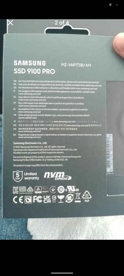 Samsung 9100 PRO 1TB NVMe M.2 SSD PCIE 5.0 - photo 3