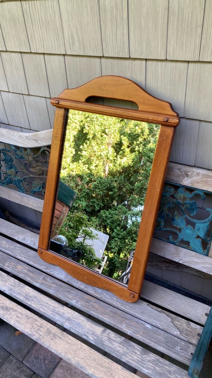 Wooden Framed Wall Mirror