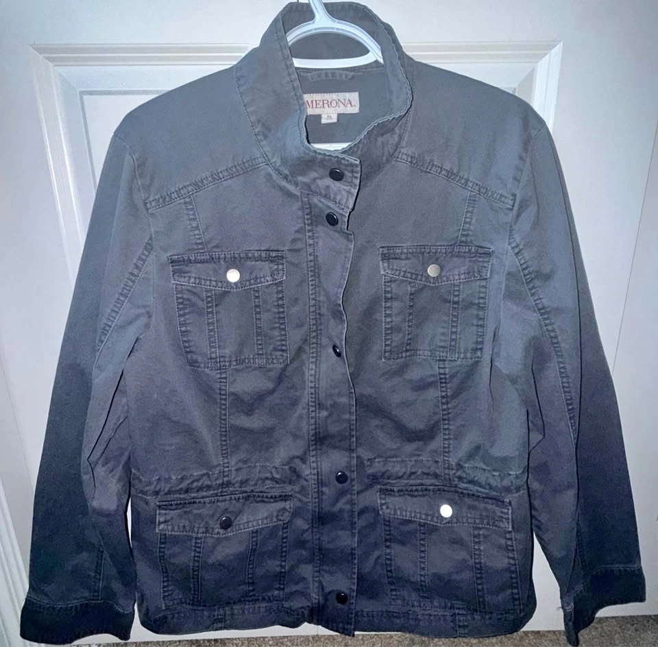 Merona Dark Gray Utility Jacket Size XL