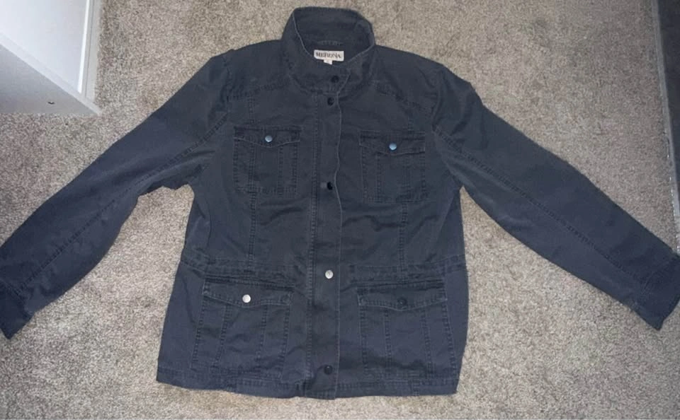 Merona Dark Gray Utility Jacket Size XL - photo 2