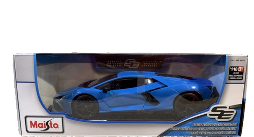 Lamborghini Revuelto BOLD BLUE SUPERCAR 1:18 Maisto Diecast - photo 3