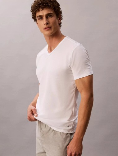 Calvin Klein Men Cotton Stretch V Neck 4 Pack T-Shirt - photo 3