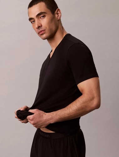 Calvin Klein Men Cotton Stretch V Neck 4 Pack T-Shirt - photo 5