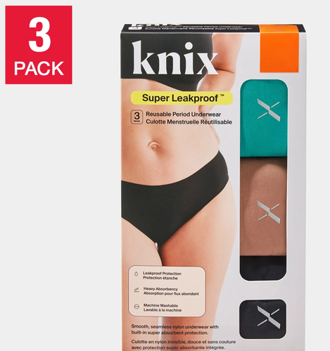 Knix Super Leakproof Bikini Period Underwear 3-Pack New
