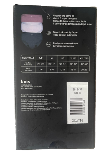 Knix Super Leakproof Bikini Period Underwear 3-Pack New - photo 5