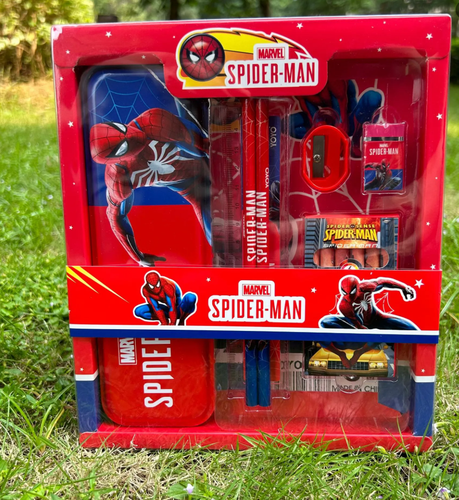 Kids Spiderman 6Pcs Stationary Set Pencil Case Rubber School Gif - photo 4
