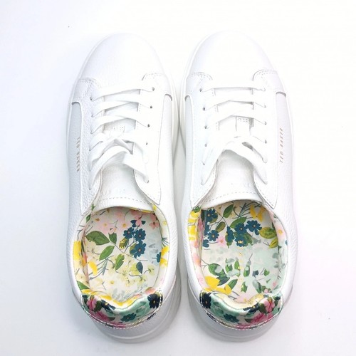 Ted Baker Women Maisie Leather Court Sneaker White Floral