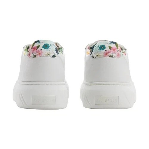 Ted Baker Women Maisie Leather Court Sneaker White Floral - photo 2