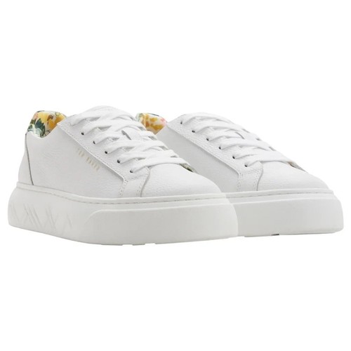 Ted Baker Women Maisie Leather Court Sneaker White Floral - photo 5