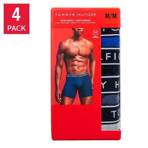 Tommy Hilfiger Men's Cotton Stretch Boxer Brief, 4-pack - photo 2