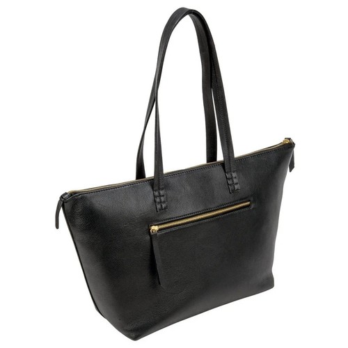 BUFFALO Leather Tote_ Big_ Bag black - photo 3