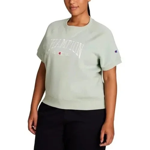 NEW! Champion Women Short Sleeve Logo Fleece Sweater - photo 5