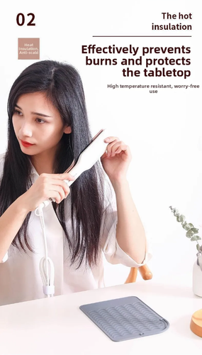 Silicone Heat Resistant Mat Curling Iron Hair Straightener - photo 4