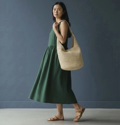 Banana Republic Raffia Tote Bag — Women's Crochet Hobo - photo 3