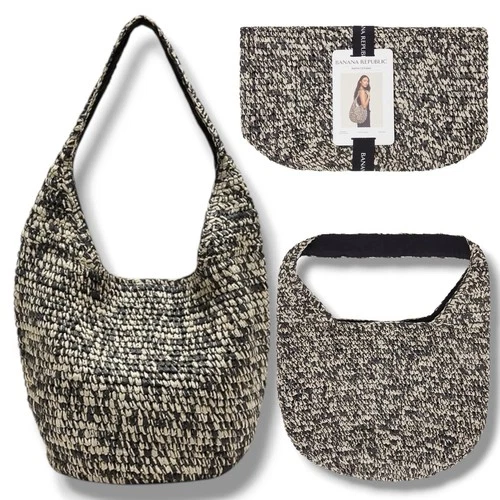 Banana Republic Raffia Tote Bag — Women's Crochet Hobo - photo 4