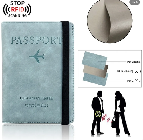 Slim PU Leather Travel RFID Blocking Passport Case - photo 3