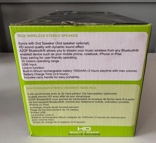 2BEAT Bluetooth TWS Speaker - Good/Box/Manual/FM Radio USB - photo 3