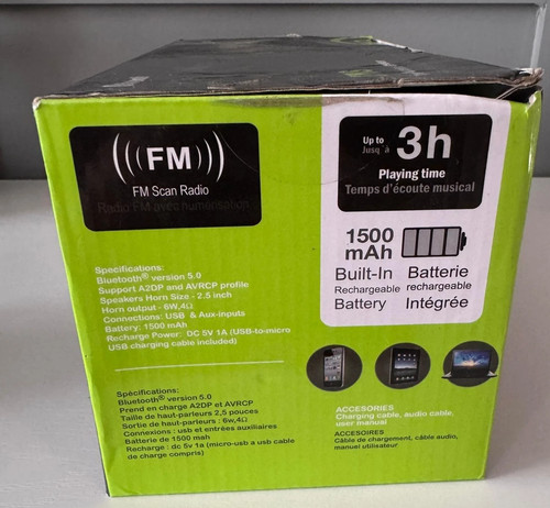 2BEAT Bluetooth TWS Speaker - Good/Box/Manual/FM Radio USB - photo 5