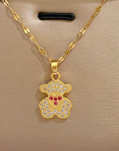 18K Gold Plated Geometric Pendant Necklace Women Stainless Steel - photo 2