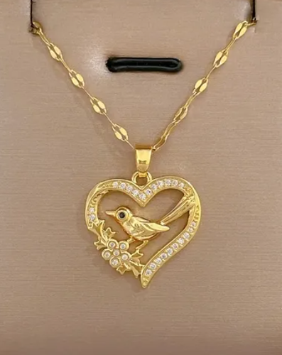 18K Gold Plated Geometric Pendant Necklace Women Stainless Steel - photo 5