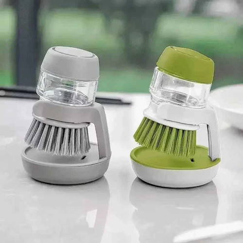 Dish Brush With Soap Dispenser Kitchen Scrubber