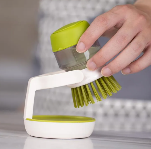 Dish Brush With Soap Dispenser Kitchen Scrubber - photo 3